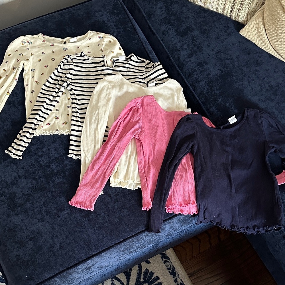 GAP Kids Long Sleeve Tees - 5 Multicolor Pack long sleeve tees